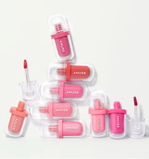 Close-up of the innovative Triple Glow System in Amuse - Jelly Ever After - Jel-Fit-Tint for maximum shine and hydration, highlighting this long-lasting lip tint.
