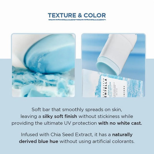 Application of Skin 1004 Madagascar Centella Hyalu Cica Sunscreen Stick for Sensitive Skin - SPF 50+ PA++++, the perfect sunscreen stick for sensitive skin with a silky finish.