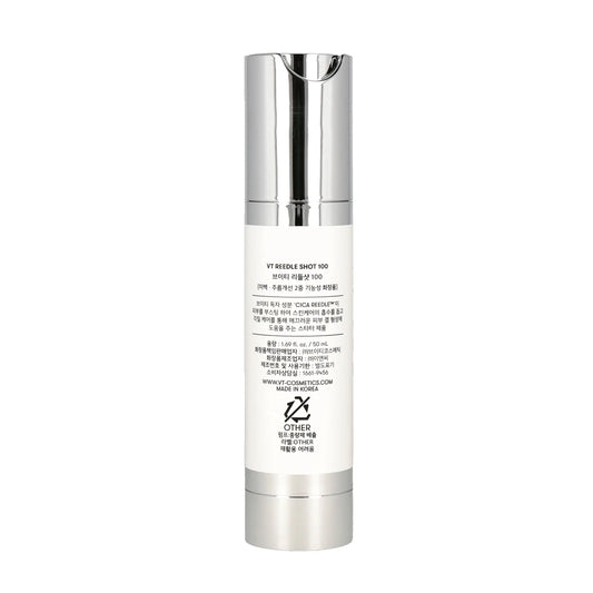 VT Cosmetics Reedle Shot 100 essence bottle, designed for enhanced skin texture and absorption.