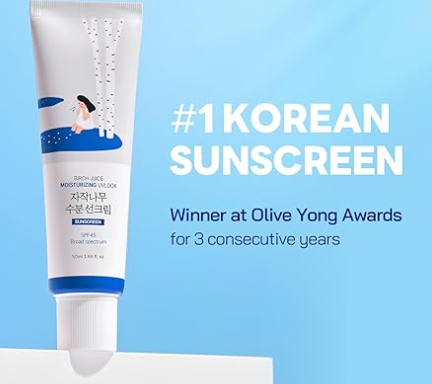 Round Lab Birch Moisturizing Sunscreen UVLock SPF 45+ Broad Spectrum- 50ml