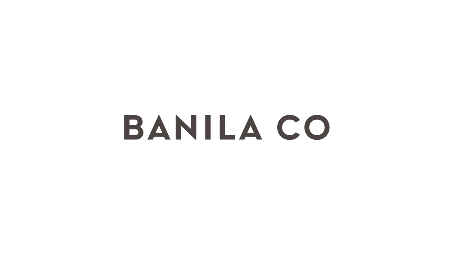 a black and white photo of the word banila co