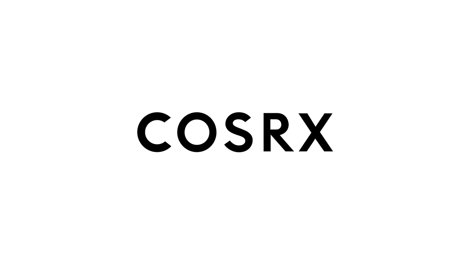 a black and white photo of the word cosrx