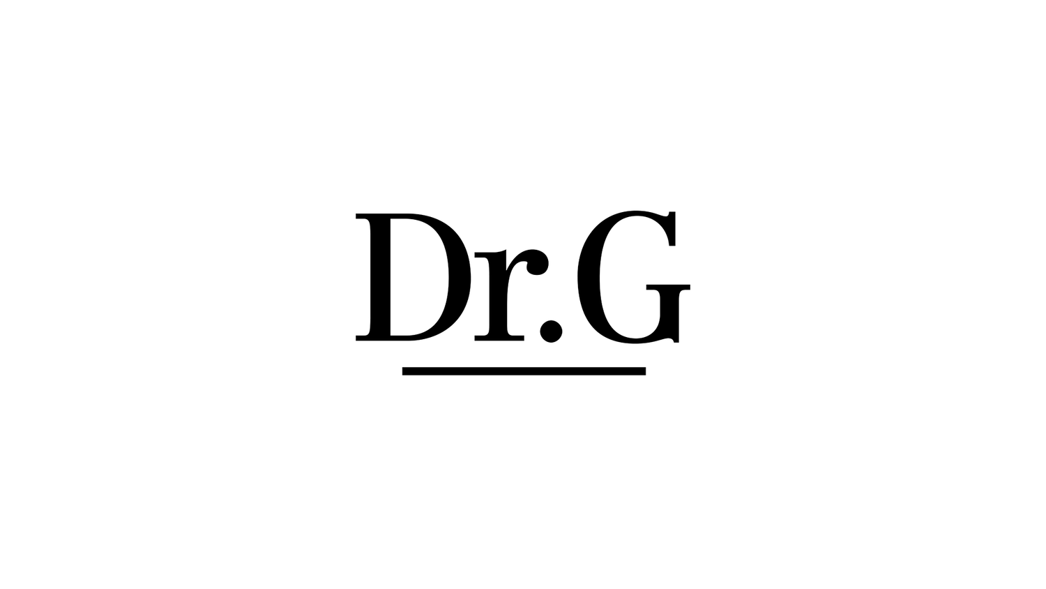 a black and white photo of the word dr g