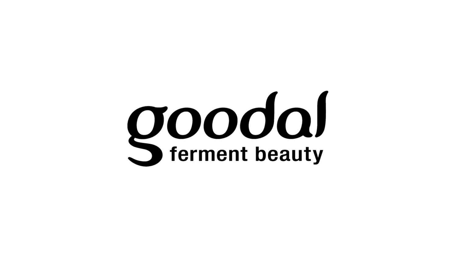 a black and white logo with the words goodal ferment beauty