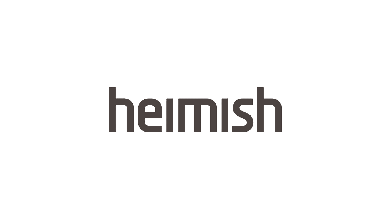 a black and white photo of the word heimsh