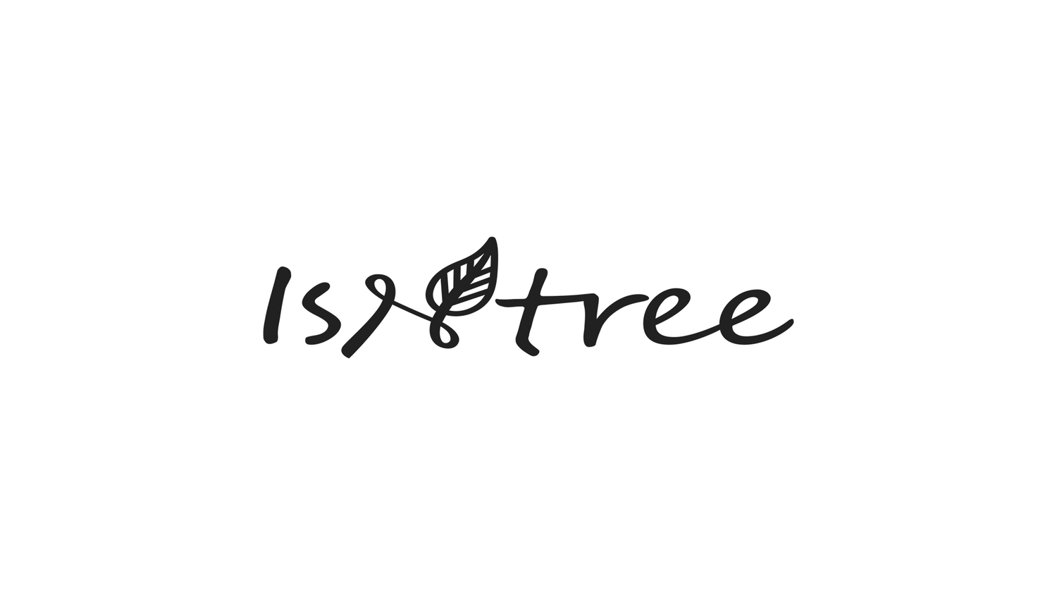 a black and white photo of the word is Isntree