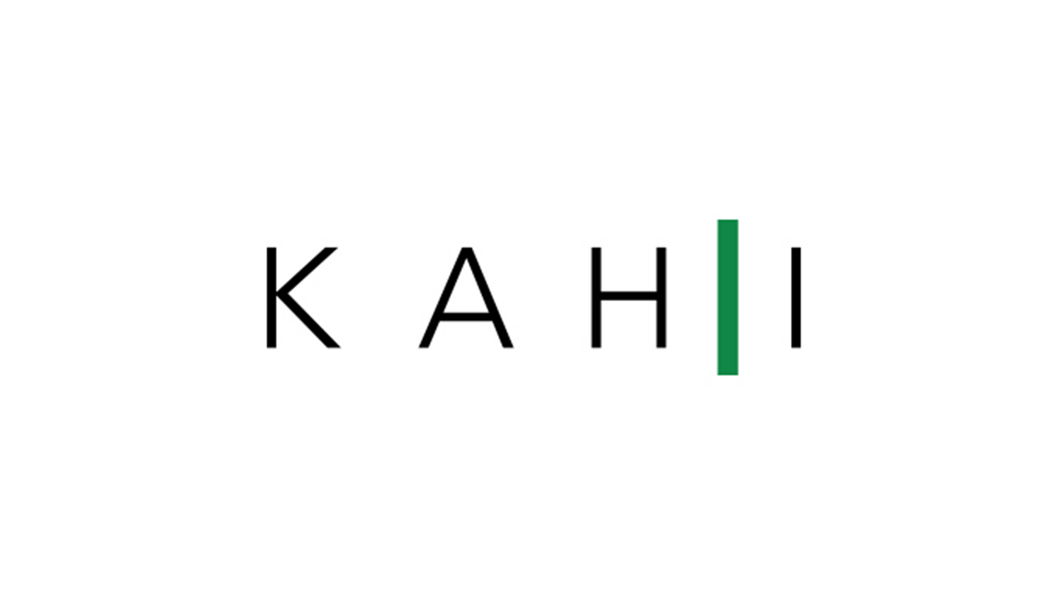 the word kahi is written in black and green