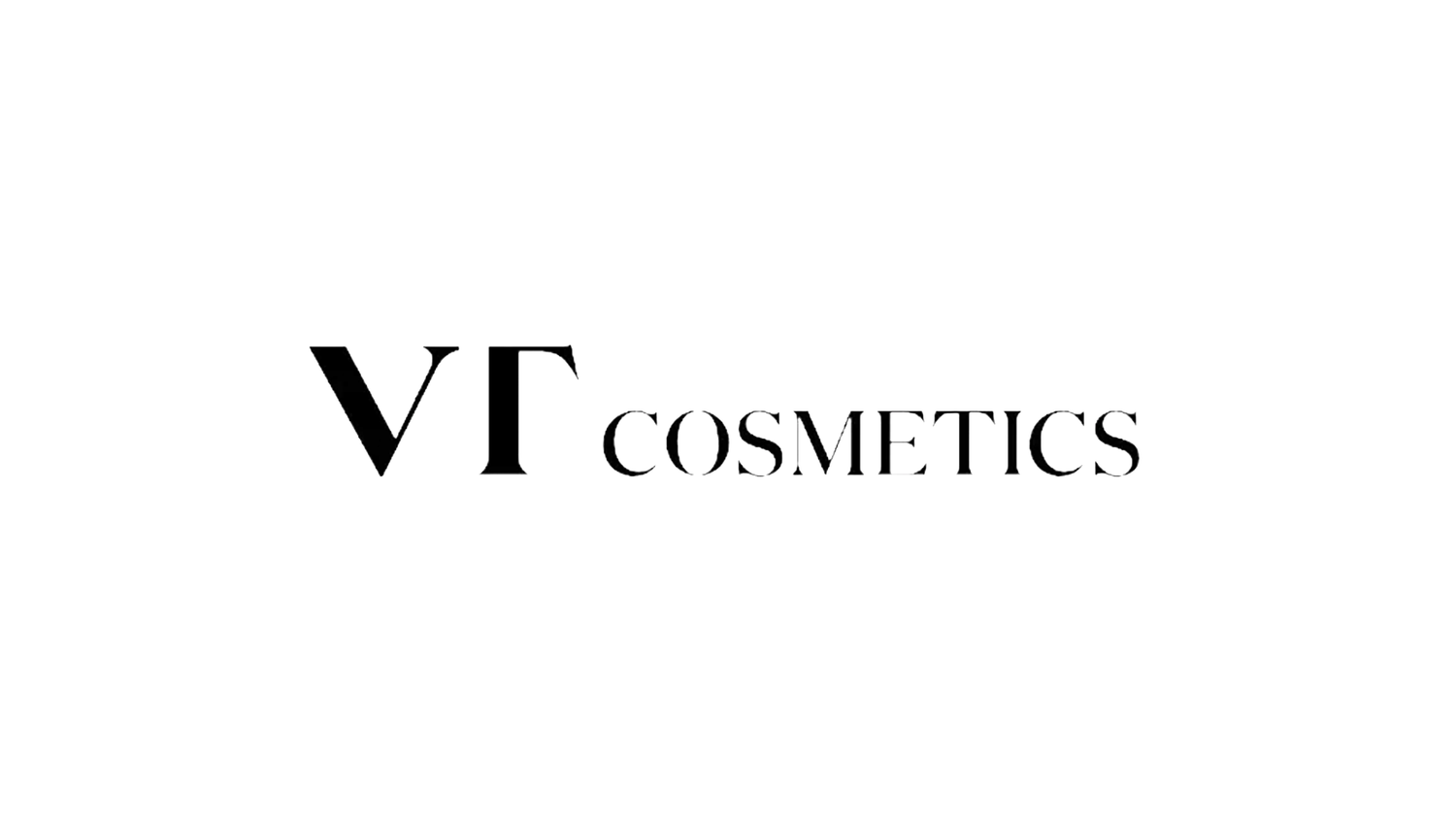 a black and white logo with the words vt cosmetics