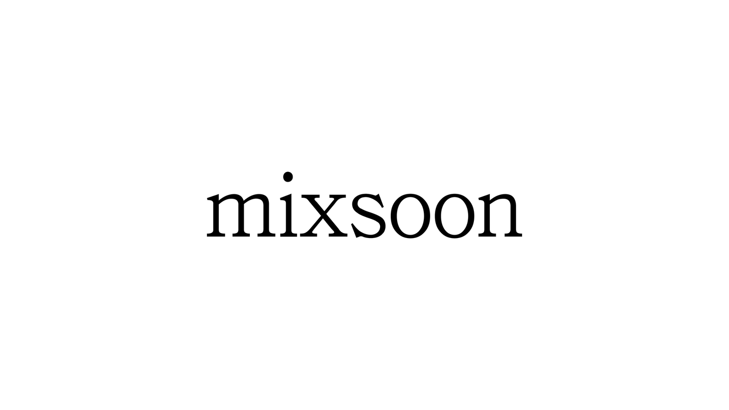 a black and white photo of the word mixson