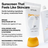 Anua Zero-cast Moisturizing Finish Sunscreen