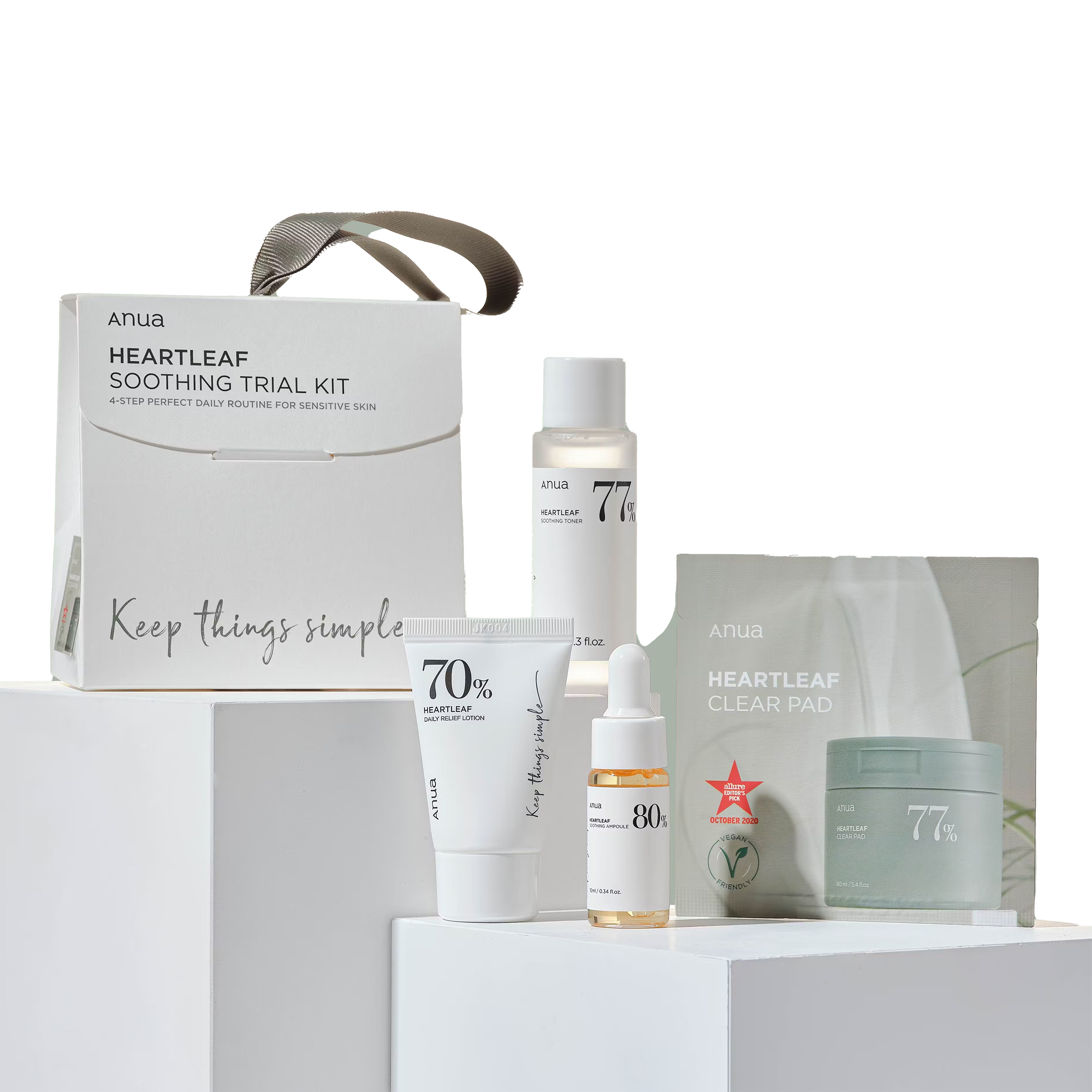 an assortment of skin care products displayed on a shelf