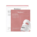 a sheet mask on a white background