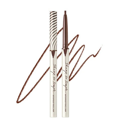 Clio Sharp So Simple waterproof pencil eyeliner packaging featuring sleek design, emphasizing its role in precision eye makeup.