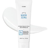 a tube of soonjung cream sitting on top of a white plate