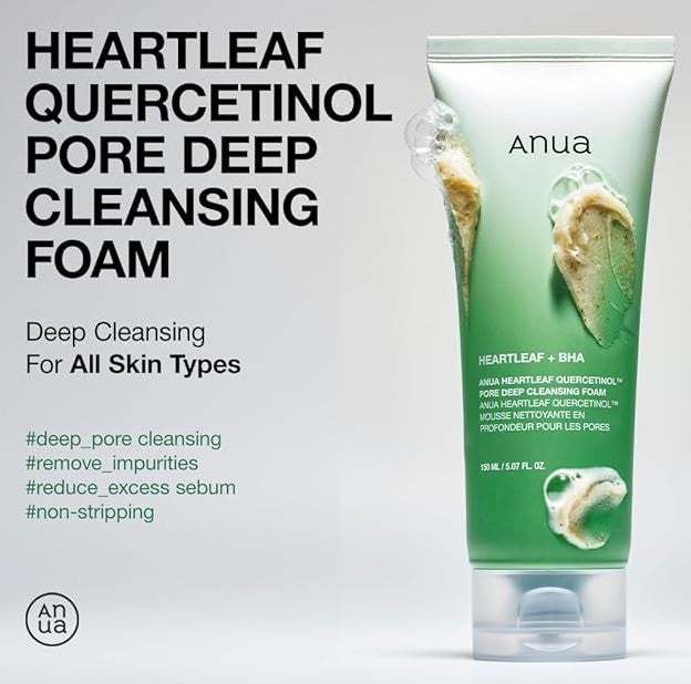 ANUA Heartleaf Quercetinol Pore Deep Cleansing Foam