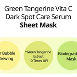 green tangerine vita c dark spot care scrum sheet mask