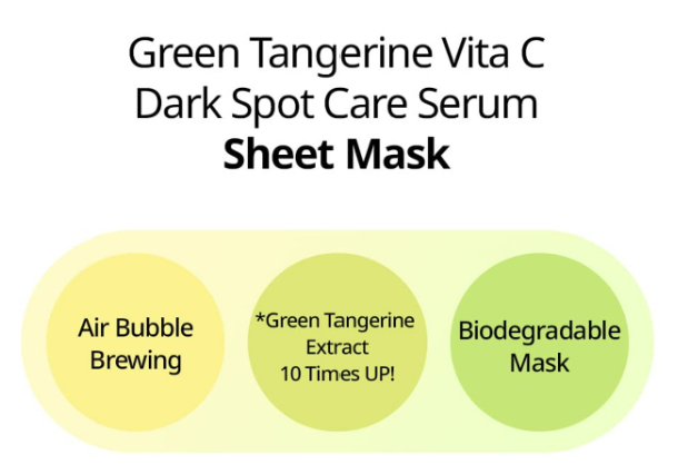 green tangerine vita c dark spot care scrum sheet mask