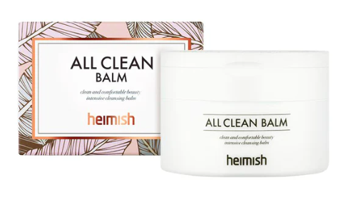 a jar of hemish all clean balm next to a box