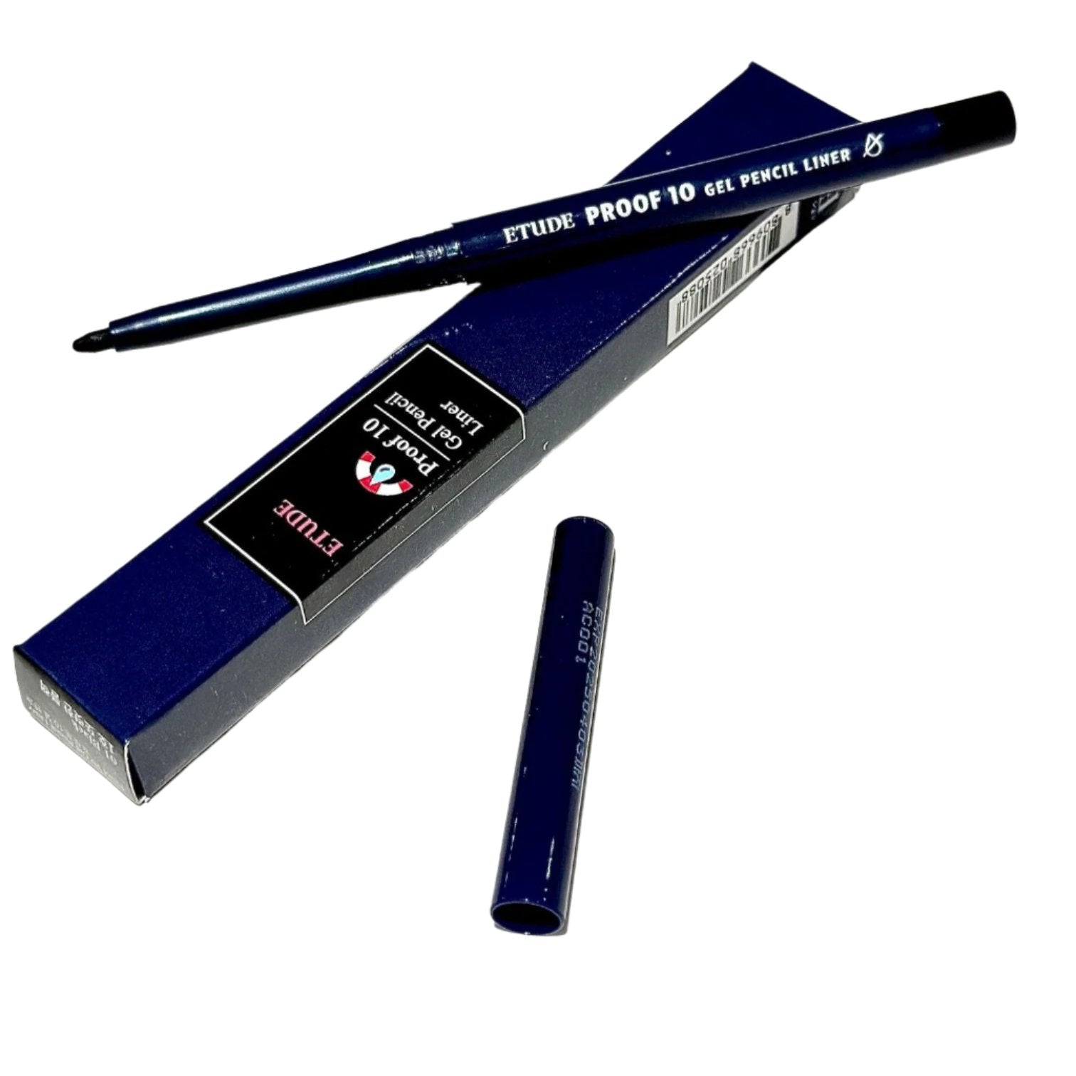 a pair of blue pencils sitting on top of a blue box