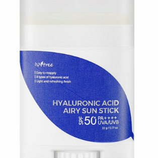 a bottle of hydro acid stick on a white background
