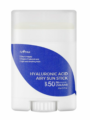 a bottle of hydro acid stick on a white background