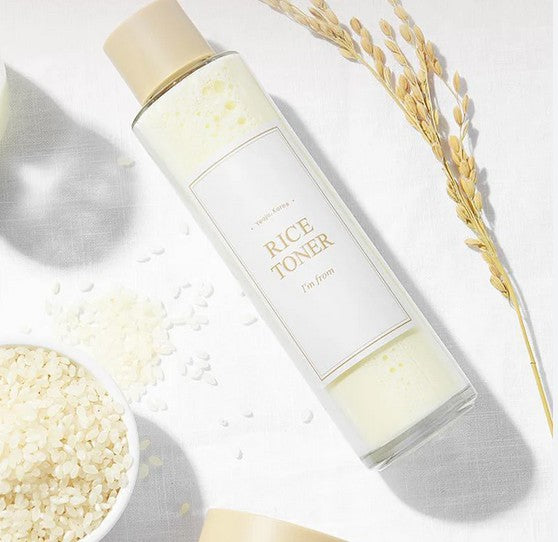 I'm From Rice Toner 150ml highlighting deep hydration and gentle exfoliation for luminous skin.