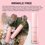 Kahi Wrinkle Bounce Multi Balm surrounded by floral accents, highlighting its beauty-enhancing properties. The ultimate anti-aging secret!