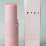 Kahi Wrinkle Bounce Multi Balm displayed alongside its elegant packaging. The perfect combo for keeping those wrinkles at bay!