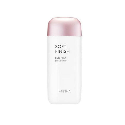 Missha - Soft Finish Sun Milk SPF50+ PA+++ is the best sunscreen for oily skin; providing lightweight hydration and matte finish without greasy residue.