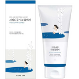 Round Lab Birch Juice Moisturizing Cleanser in an elegantly designed tube and box, illustrating birch tree imagery, highlighting its moisturizing benefits for dry skin.