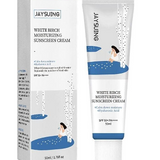 Round Lab Birch Juice Moisturizing Sun Cream SPF 50+ packaged in a box, highlighting its moisturizing properties enriched with birch and hyaluronic acid.