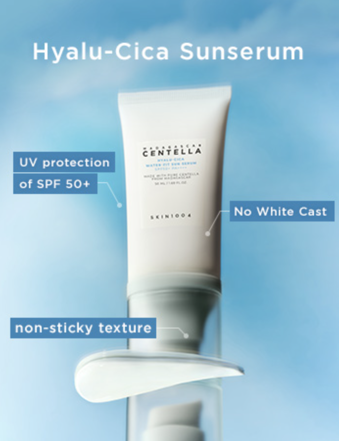 Skin1004 Madagascar Centella Hyalu-Cica Water-Fit Sun Serum SPF50+ PA++++ (50 ML)