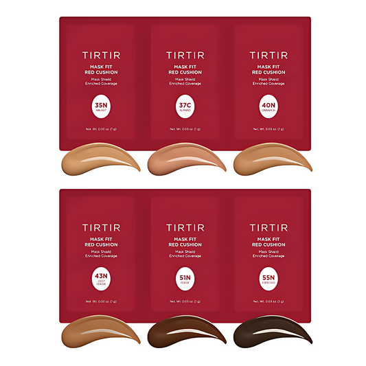 TirTir - Mask Fit Red Cushion - Trail Set (6 Shades - 35N, 37C, 40N, 43N, 51N, 55N)