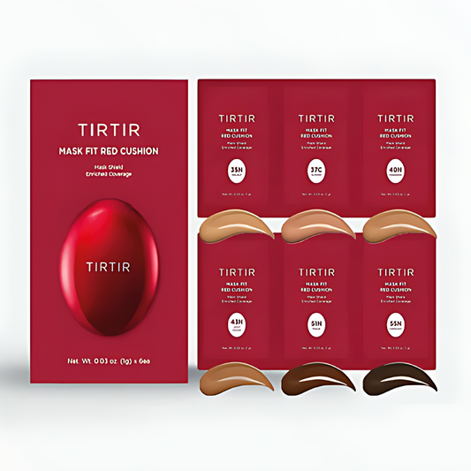 TirTir - Mask Fit Red Cushion - Trail Set (6 Shades - 35N, 37C, 40N, 43N, 51N, 55N)