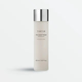 Larger version of Tirtir Milk Skin Toner displayed in a clear frosted bottle, emphasizing its nourishing and soothing formula for a radiant complexion.