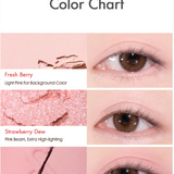 Close-up of rom&nd colors Mild Oat, Peach the Night, and Champagne Quartz with corresponding eye looks, perfect for makeup enthusiasts.