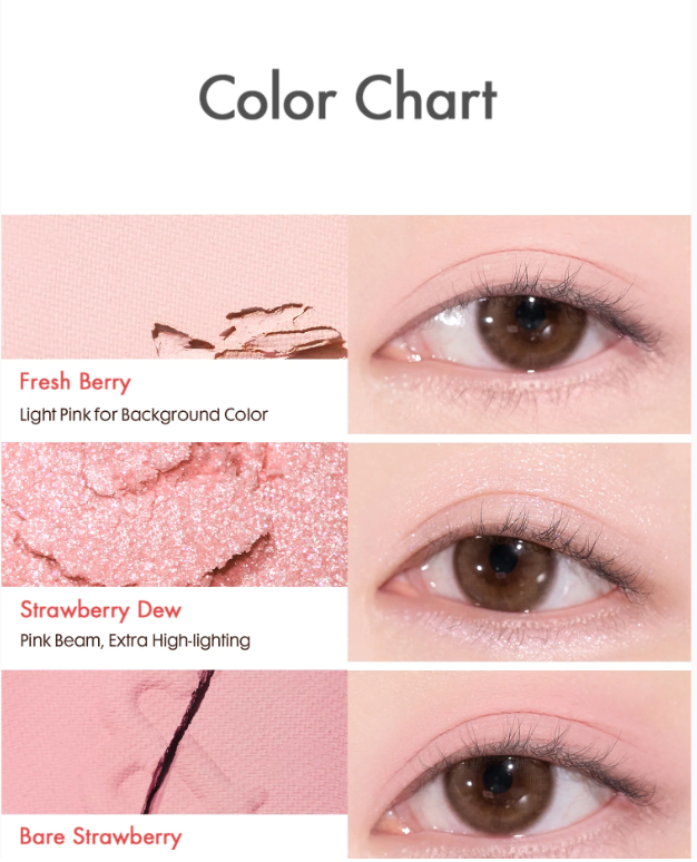 Close-up of rom&nd colors Mild Oat, Peach the Night, and Champagne Quartz with corresponding eye looks, perfect for makeup enthusiasts.