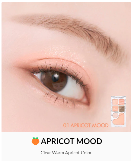 A vibrant arrangement of the rom&nd Bare Layer Mood Palette highlighting the Strawberry Mood, placed beautifully on pink florals.