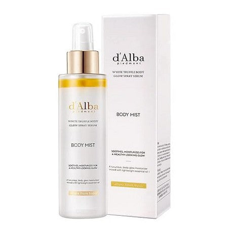 d'Alba White Truffle Aromatic Body Mist Serum showcasing its hydrating body serum formula, designed for intense hydration and nourishment.