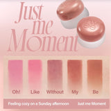 a picture of a set of lipsticks with the words just me moment on it