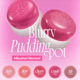 a close up of two soaps on a pink background