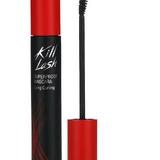 a mascara with a red tube on top of it