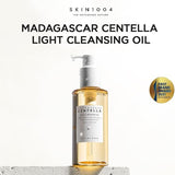 Promotional image of Skin1004 Madagascar Centella Light Cleansing Oil highlighting its soothing properties, designed for effective makeup removal.