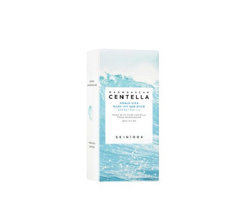 Skin 1004 Madagascar Centella Hyalu Cica Sunscreen Stick for Sensitive Skin - SPF 50+ PA++++, highlighting its broad-spectrum protection against harmful UV rays for delicate skin.