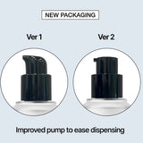 A close-up on the new pump design of the Jumiso Snail Mucin 95% + Peptide Essence, promising easy dispensing and top-notch convenience!